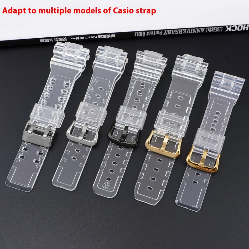 Suitable For Western European Strap Resin Transparent Strap D W-5600 G A110400700 Men's Black Gold Watch Accessories