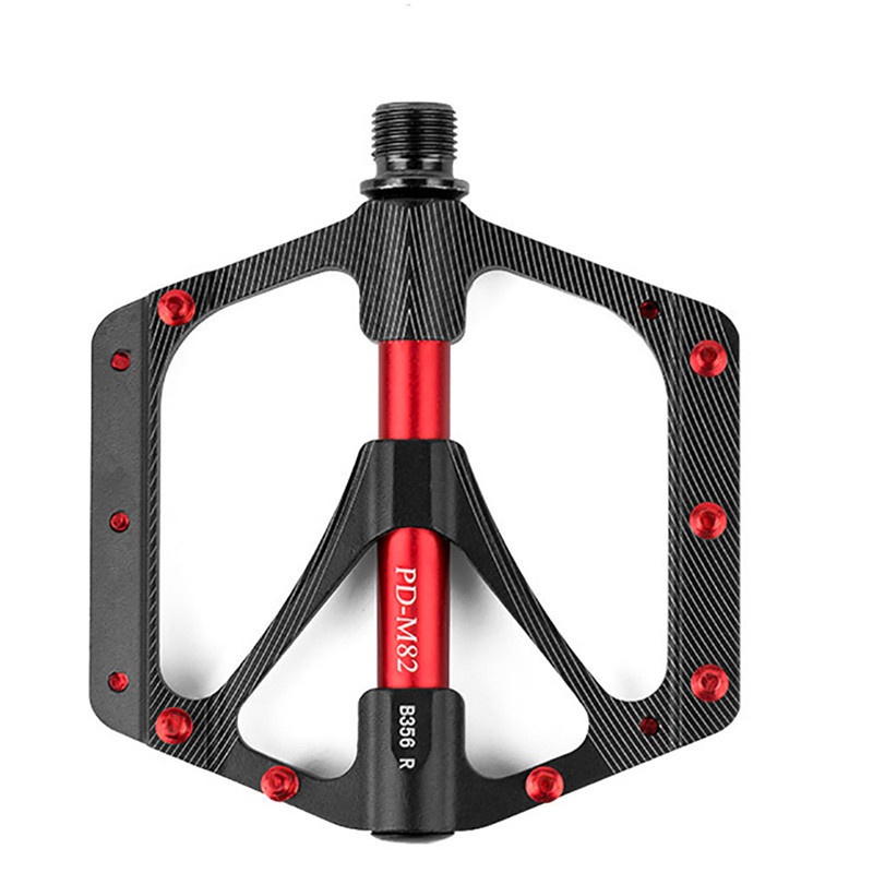 Promend Mountain Bike Pedal M82 Aluminum Alloy Polished Bearing Pedal3 Bearing Wide Cycling Pedal