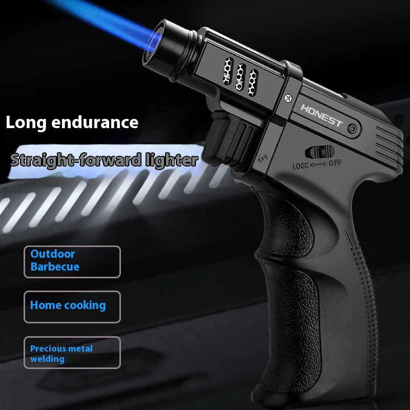 Baicheng Windproof Inflatable Lighter Cigar Incense Moxibustion Moxa Stick Special Direct Gas Ignition