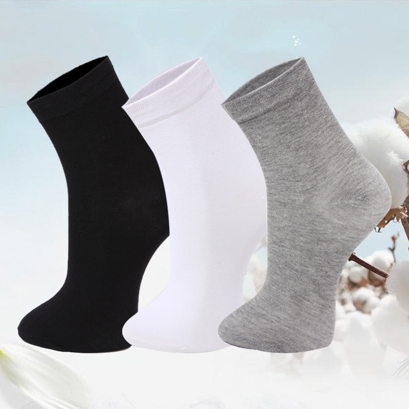 Men's Solid Color High Content Cotton Men's Socks Autumn And Winter Sweat Absorbent Breathable Business Socks
