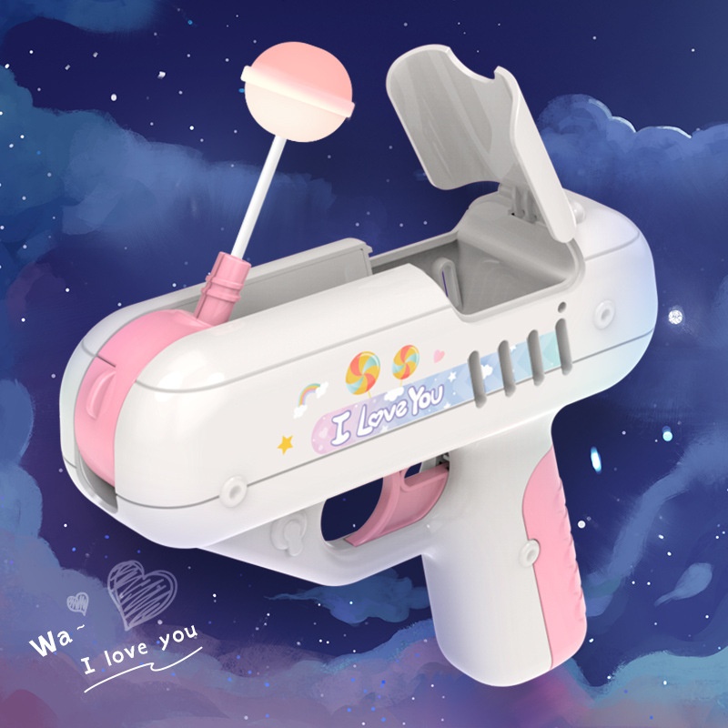 Internet Celebrity Candy Gun Sound And Light Electric Lollipop Gun Vibrato Girlfriend Birthday Gift Children Girl Toy