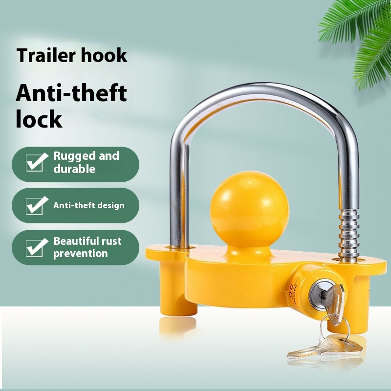 Car Trailer Lock Yacht RVConnector Trailer Hook U-shaped Ball Cover Lock Aluminum Alloy Anti-theft Lock Flower Basket Lock Batch