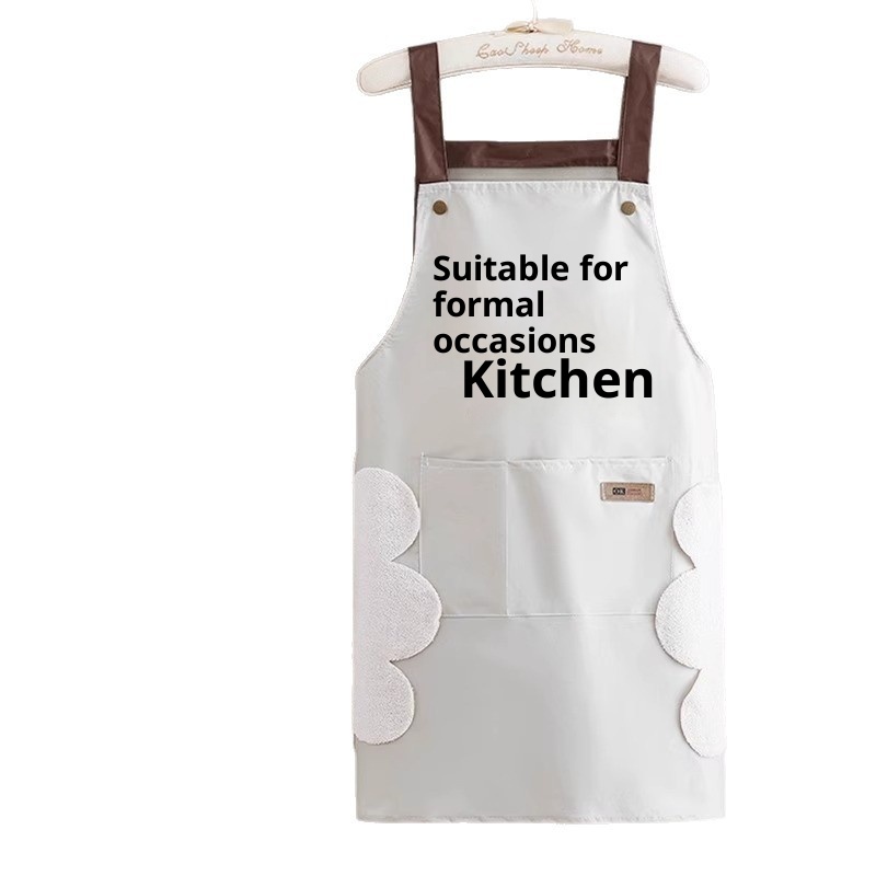Hand-Wipeable Waterproof Apron For Home Kitchen Simple Oil-Proof Apron Fashionable Waterproof And Anti-Fouling Work Clothes For Men And Women Sleeveless
