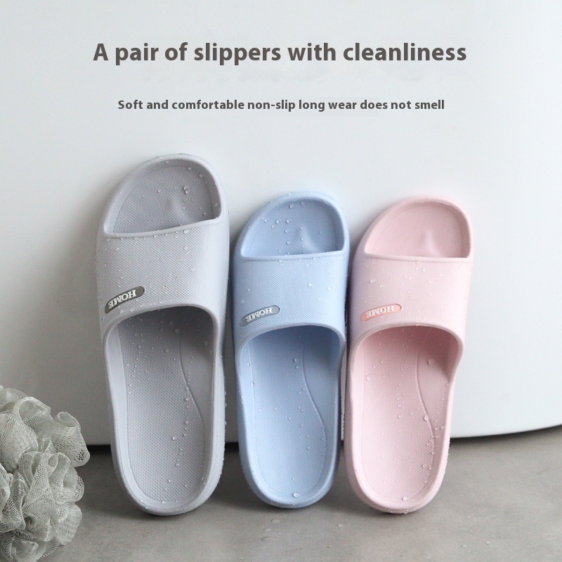 Summer Indoor Large Size Slippers Men's Anti-slip Home Household Bathroom Eva Sandals Women's Thick Sole