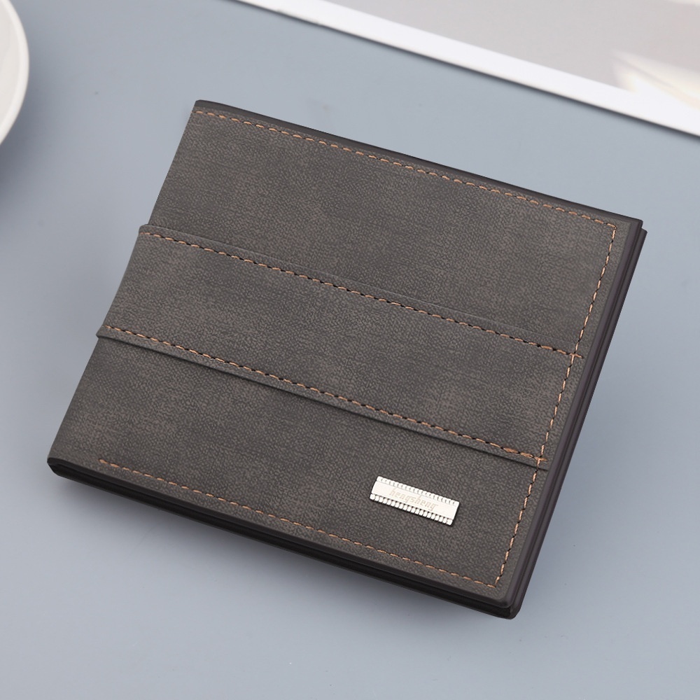 Hengsheng Men's Wallet Retro Men's Wallet Zipper Bag Multi-card Card Holder Horizontal Wallet One Piece