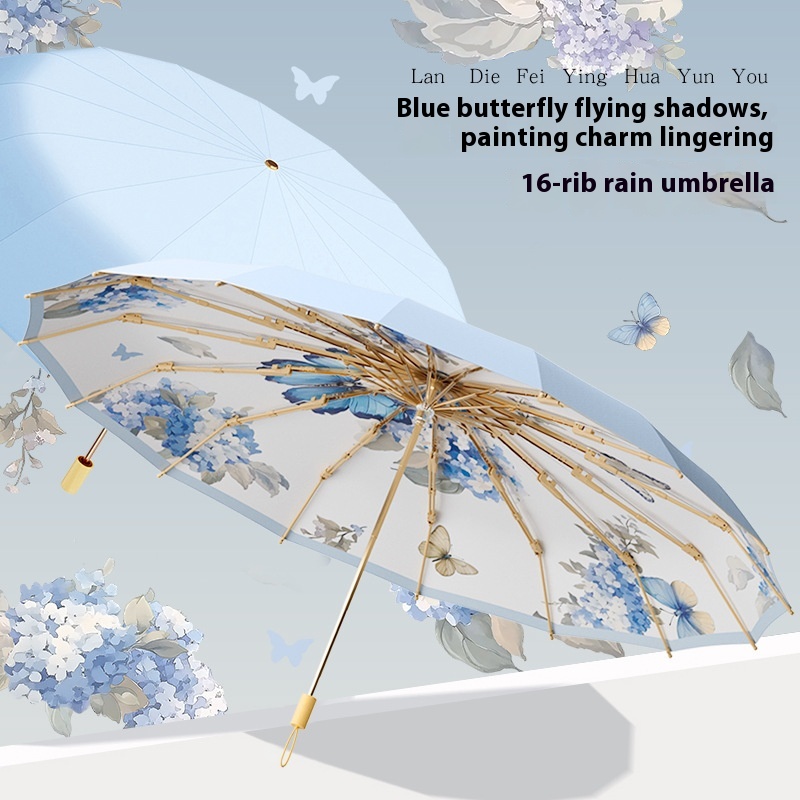 Little Red Book Hot In High Value 16-bone Double-layer Sun Umbrella Girls Sunscreen UV Sunscreen Umbrellas