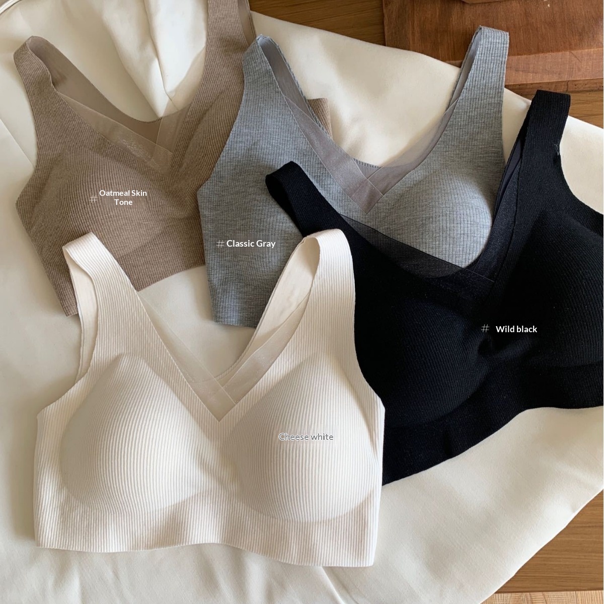 Autumn And Winter Sanding Warm Bra Vest Fixed Cup Non-marking Underwear Women's Gathering Non-steel Ring Bra Beauty Back Bra