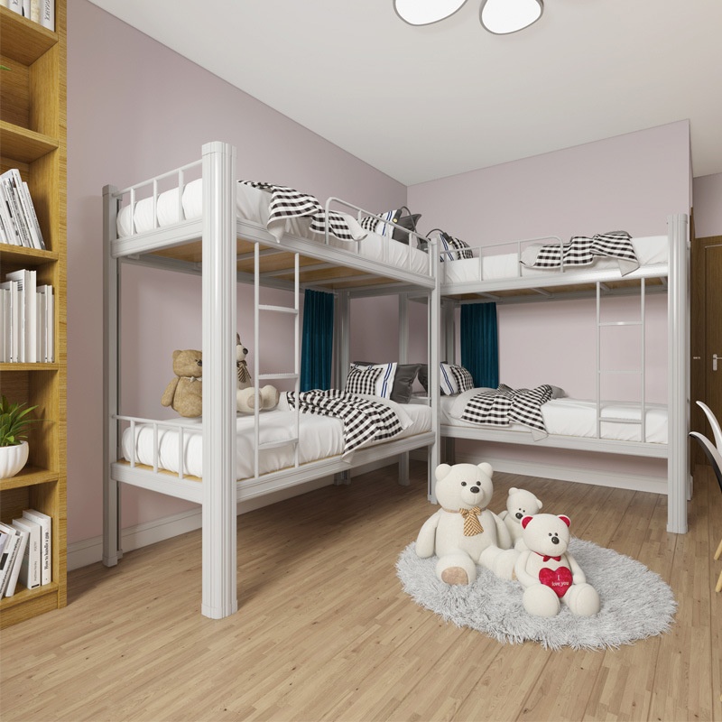 Bunk Bed Student Dormitory Steel Frame Bed Staff Dormitory Bunk Bed Apartment Double Wrought Iron Bed Construction Site High And Low Bed