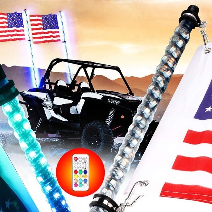 USAFlag RGBColorful Beach Flag Light Atmosphere Light Off-Road Vehicles Flag Light