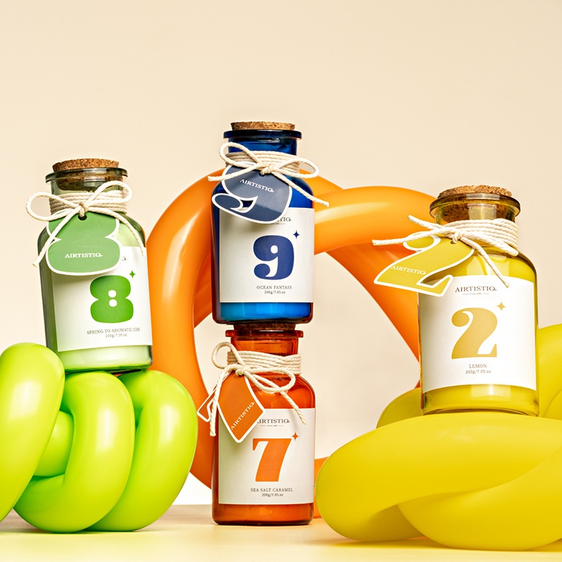 Dopamine Souvenir Aromatherapy Candle Gift Box Digital Candle Cup Ornaments Gift Smokeless Soy Wax Fragrance