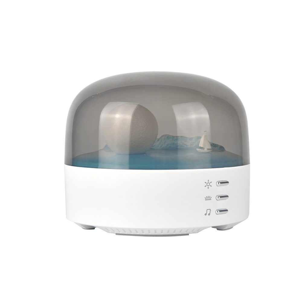 Crescent Mood Lamp,Household Desktop Ornament,Ambient Night Light With Creative Bluetooth Speaker Night Light