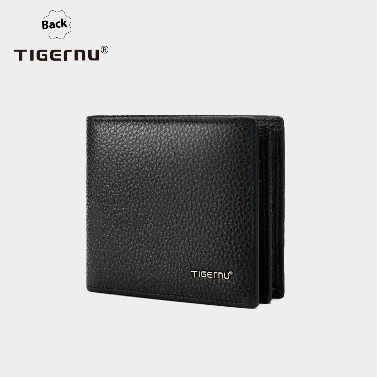 Tigernu Men's Short Wallet Genuine Leather Men's Bag Multi-card Slot Multi-function RFIDAnti-theft Business Coin Purse Men