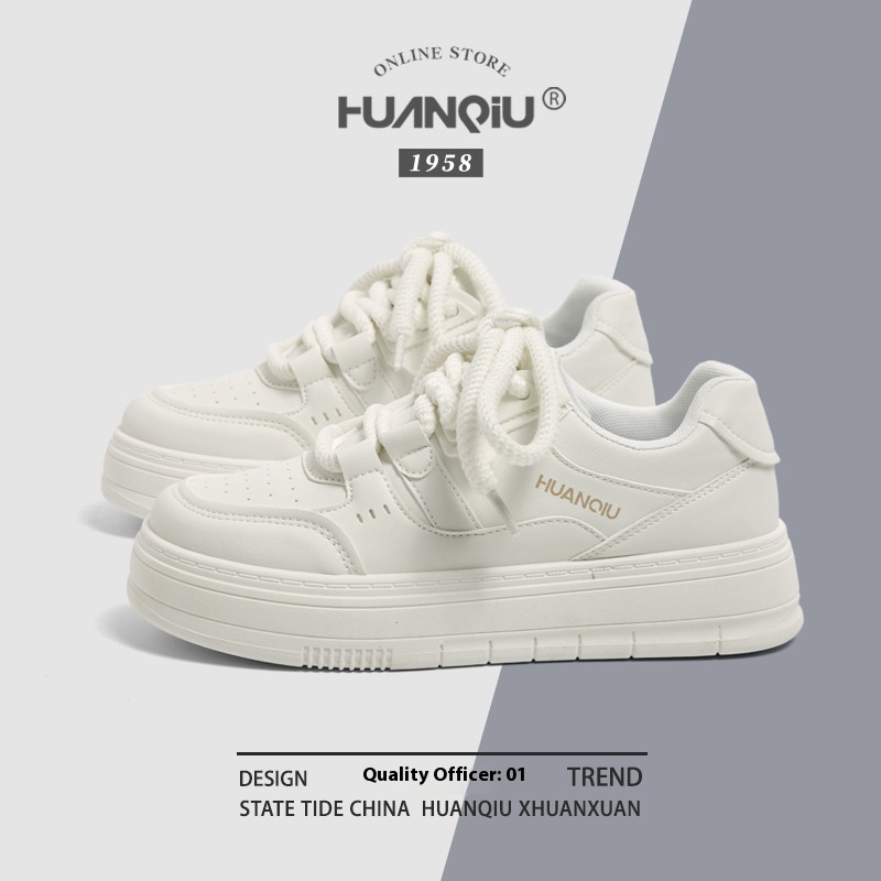 Global Thick-soled White Shoes Spring Hit All-match Shoes For Women Autumn And Winter Casual Sports Shoes
