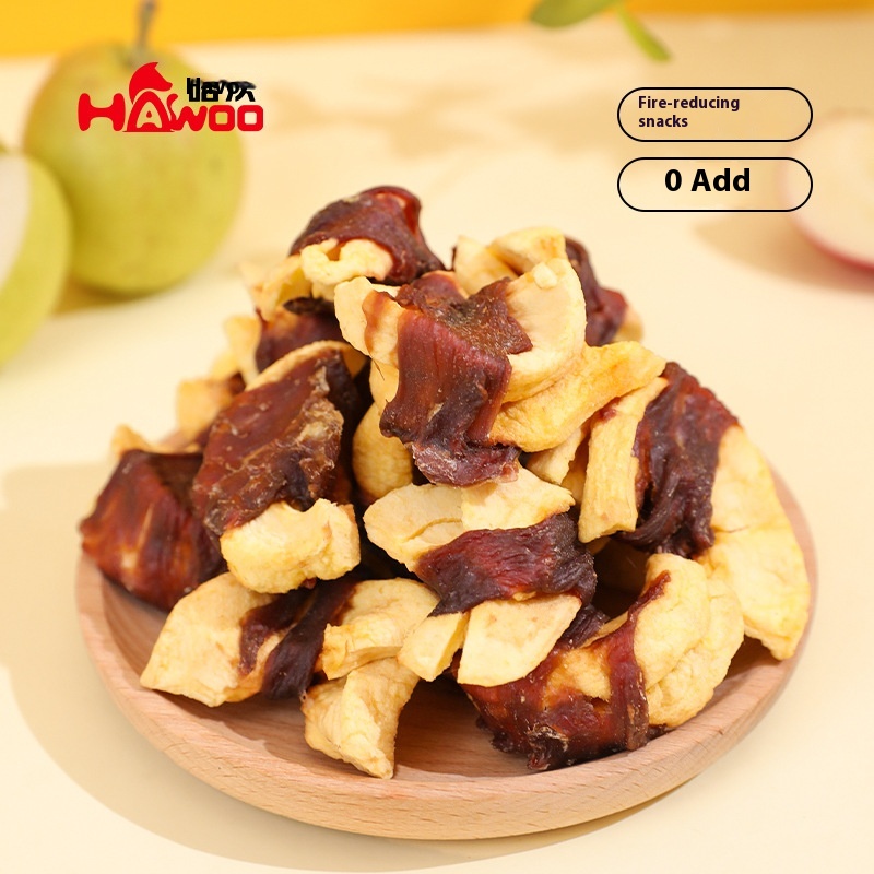 Hawo Youwei Life Pet Dog Snacks Teddy Bichon Golden Retriever Teething Stick Duck Meat Wrapped Apple Dry Dog Food