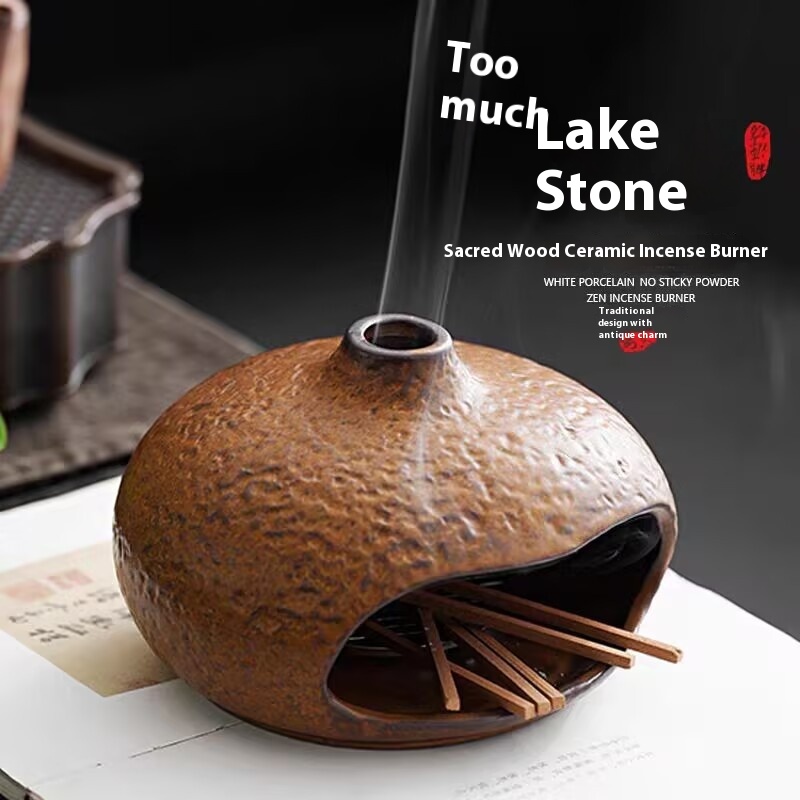 Peruvian Sacred Wood Healing Purification Sage Incense Burner Ceramic Incense Burner Cedar Wand Tray Atmosphere Burning Container