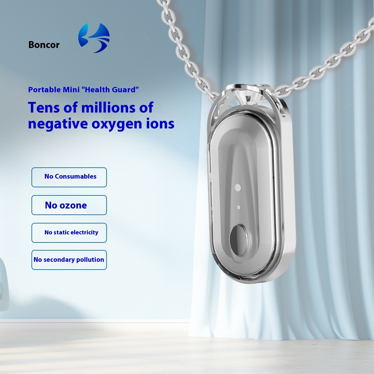 Portable Negative Oxygen Ion Hanging Neck Air Purifier Portable Sterilizer Negative Ion Sterilization Formaldehyde Dust Allergy