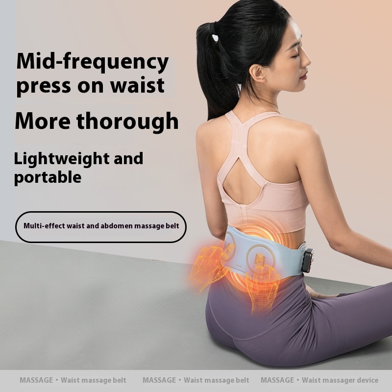 SKGMassage Belt Warm Palace Waist Protection Vibration Pulse Massager EMSHot Compress Waist Massager