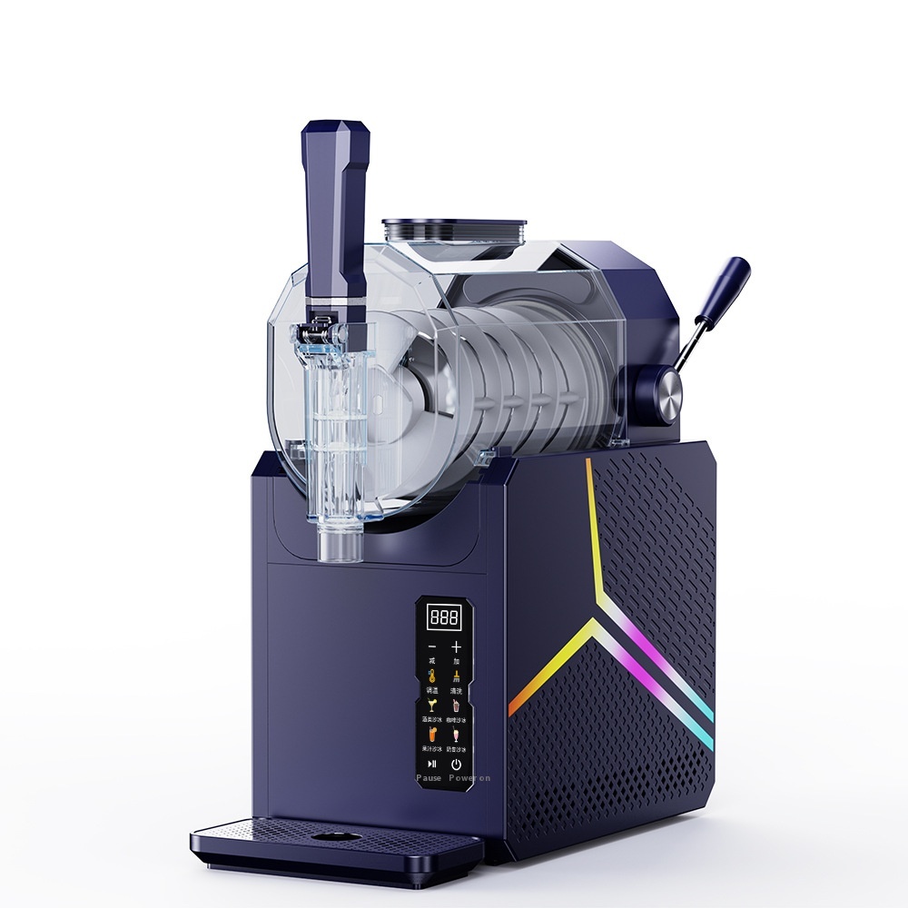 Ice Maker Snow Melting Machine Small Household Cold Drink Snow Mud Machine 2.5L Single Cylinder Automatic Cleaning Ice Cream Smoothy Machine