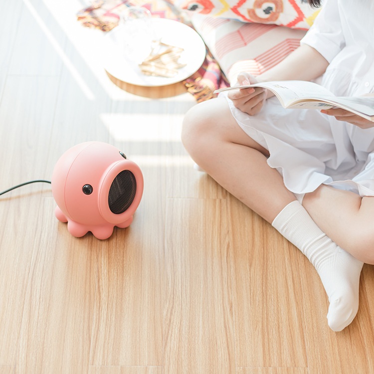 Creative Cute Pet Octopus Heater Shaking Head Mini Portable Desktop Office Home Heating Electric Heater Heater