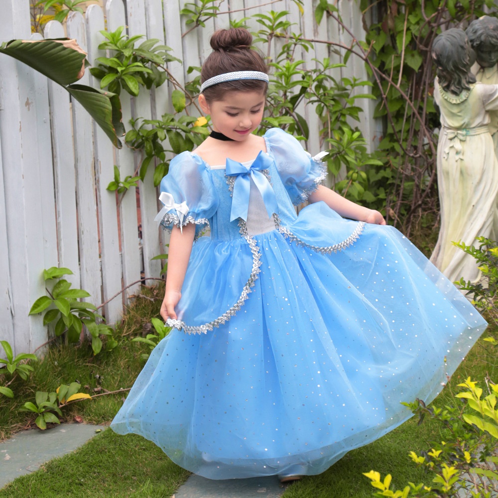 Cinderella Princess Dress Summer Girls Dress Halloween Performance Costume Foreign Trade Children's Clothing One Piece Dropshipping