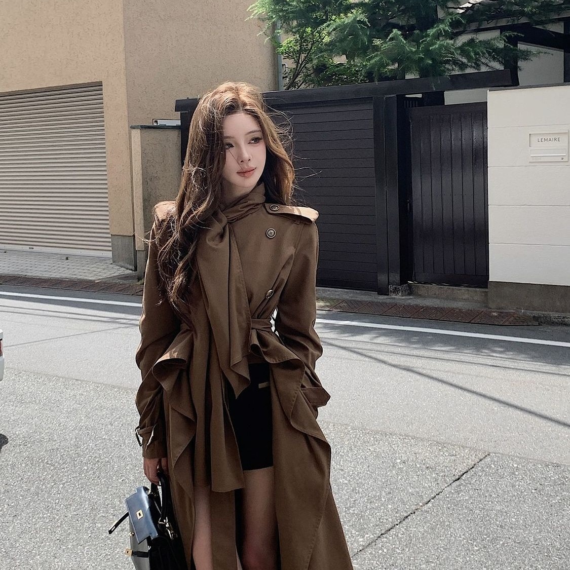 British Style Flowy Loose-fitting Trench Coat