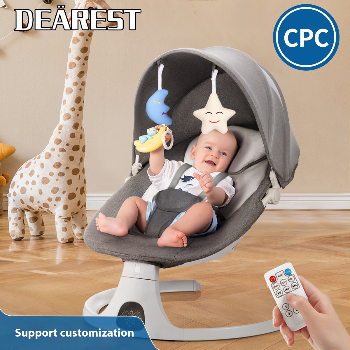 Baby Swing Baby Rocking Chair Soothing Chair To Coax Baby To Sleep Artifact Electric Children Rocking Chair
