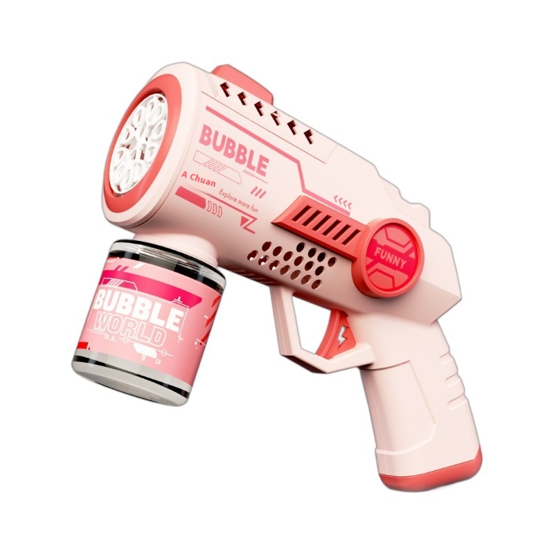 Fully Automatic Children's Bubble Machine Glowing Toy Rechargeable Bubble Gun