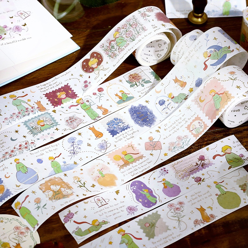 Lovers Of Letters Bronzing Washi Tape B612 Asteroid Series Little Prince Rose Fairy Tale Handbag Material