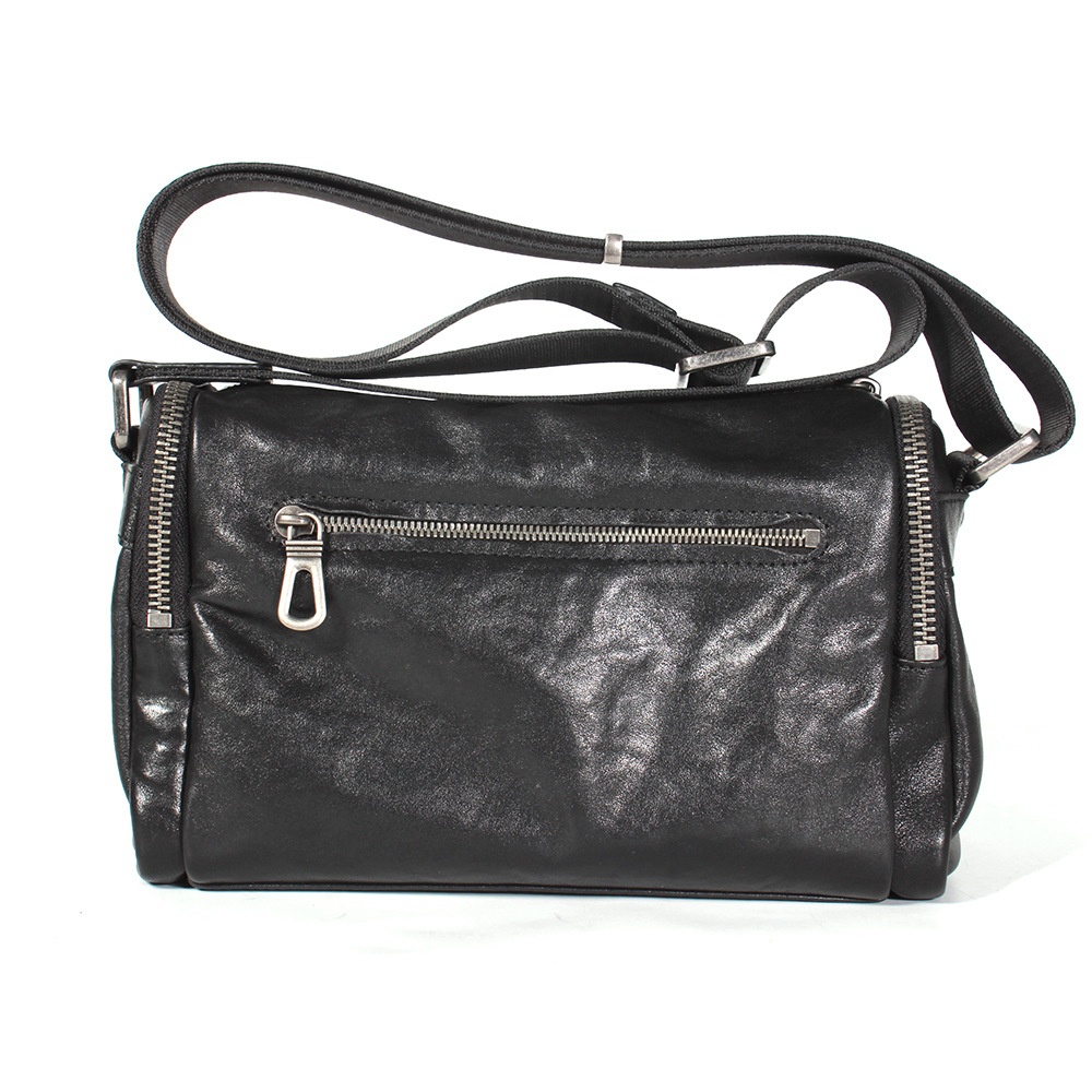 Top Layer Cowhide Men's Genuine Leather Shoulder Bag Fashionable Vegetable Tanned Leather Messenger Bag Horizontal Casual Men's Bag