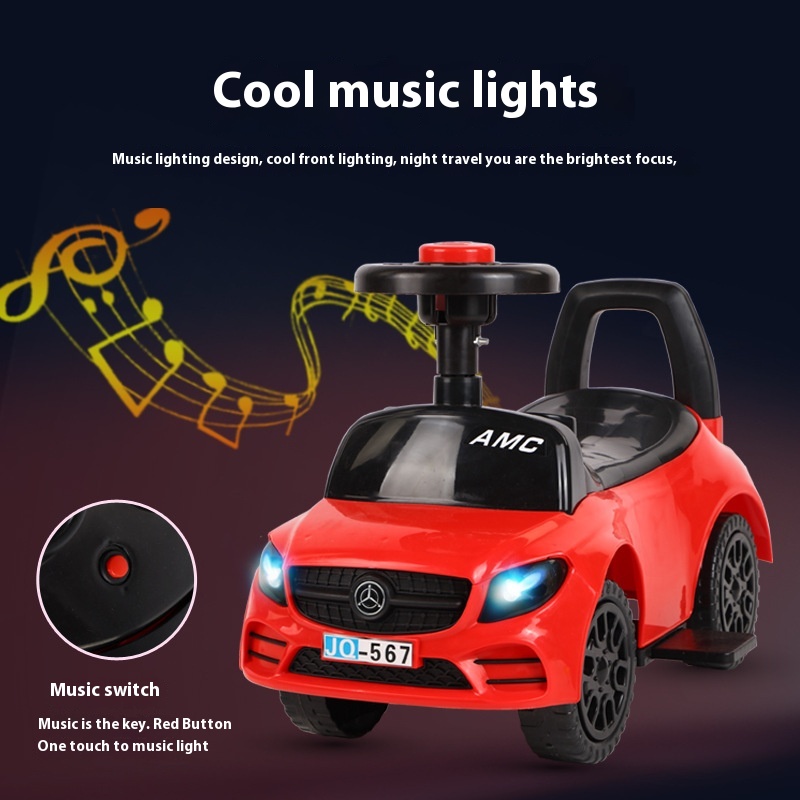 Children's Toy Car Can Sit On The Scooter, The Twist Car, The Four-wheel Walker, The Slide Car With Music And Lights
