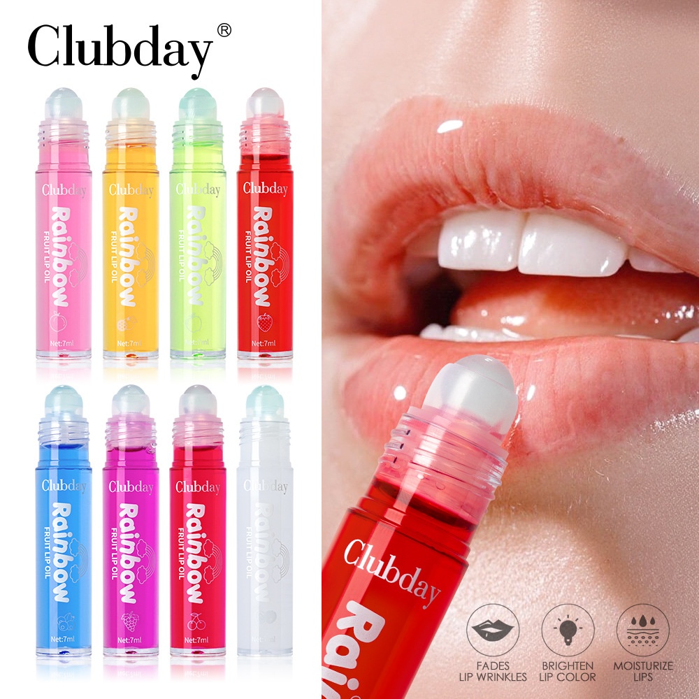 Clubday Moisturizing Ball Lip Oil Explosion Lasting Moisturizing Mirror Multicolor Fruity Transparent Lip Glaze