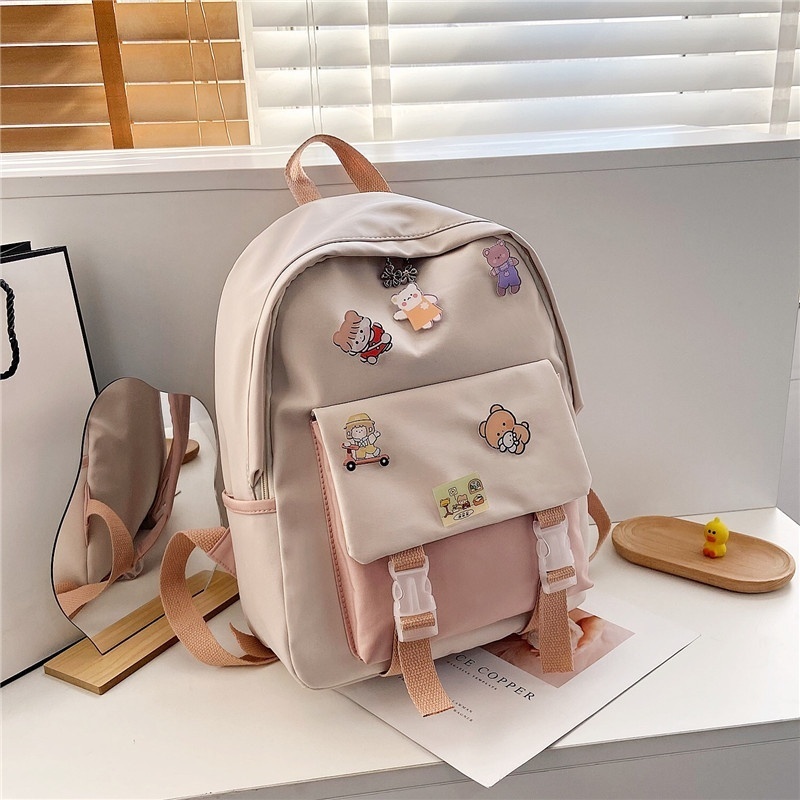 Schoolbag For Girls Korean Version Harajuku Ulzzang High School College Student Backpack Style Forest Style Japanese Junior High School Student Backpack