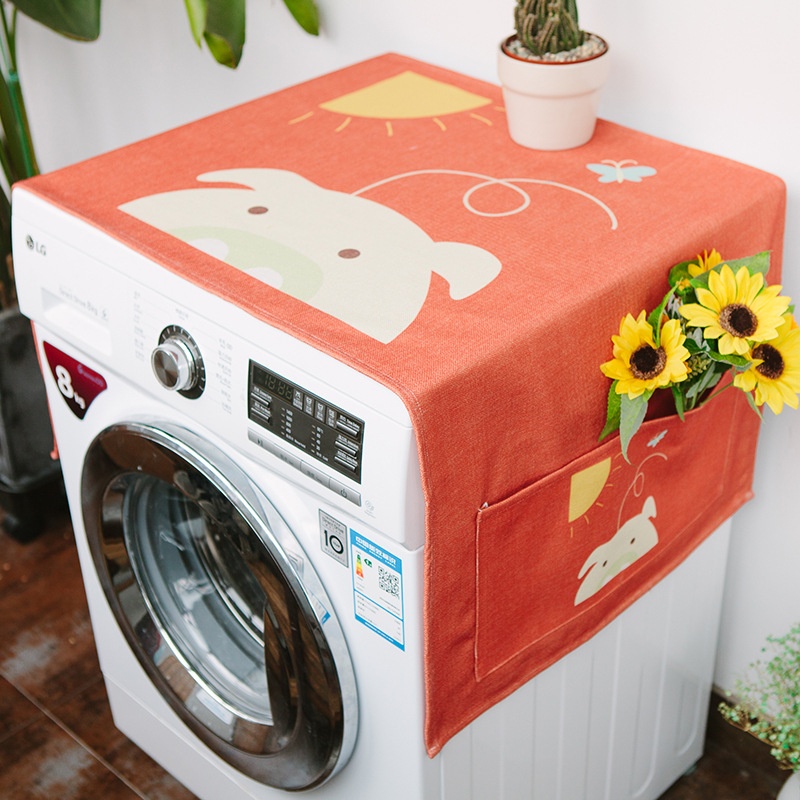 Animal Fantasy Series Washing Machine Cover Single Door Refrigerator Dust Cover Waterproof Coffee Table Bedside Table Cover