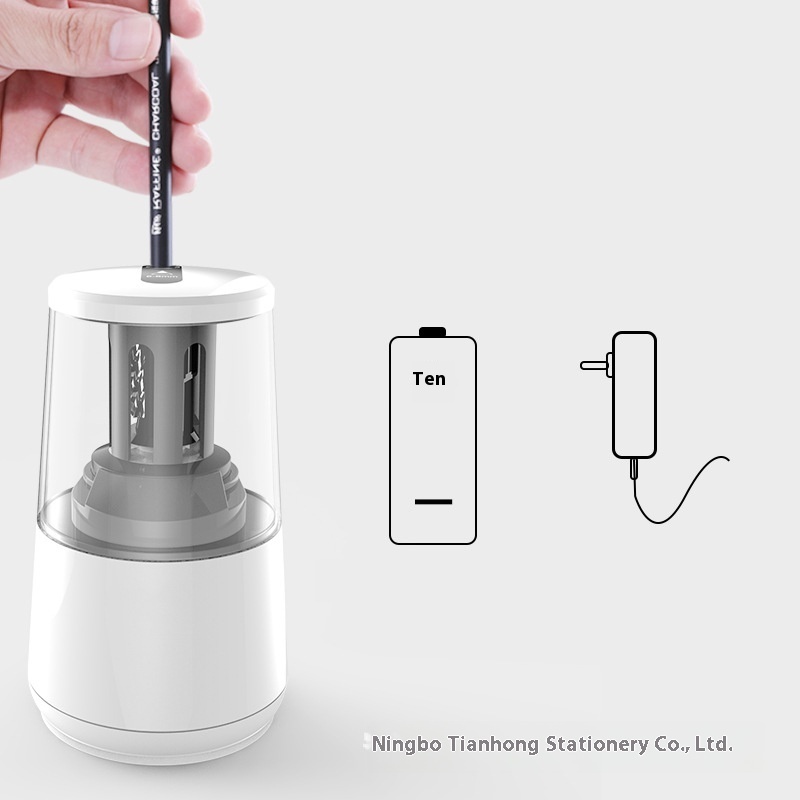 TENWINElectric Pencil Sharpener Pencil Sharpener Primary School Student Pencil Sharpener Small Portable Automatic Pencil Sharpener TW8008