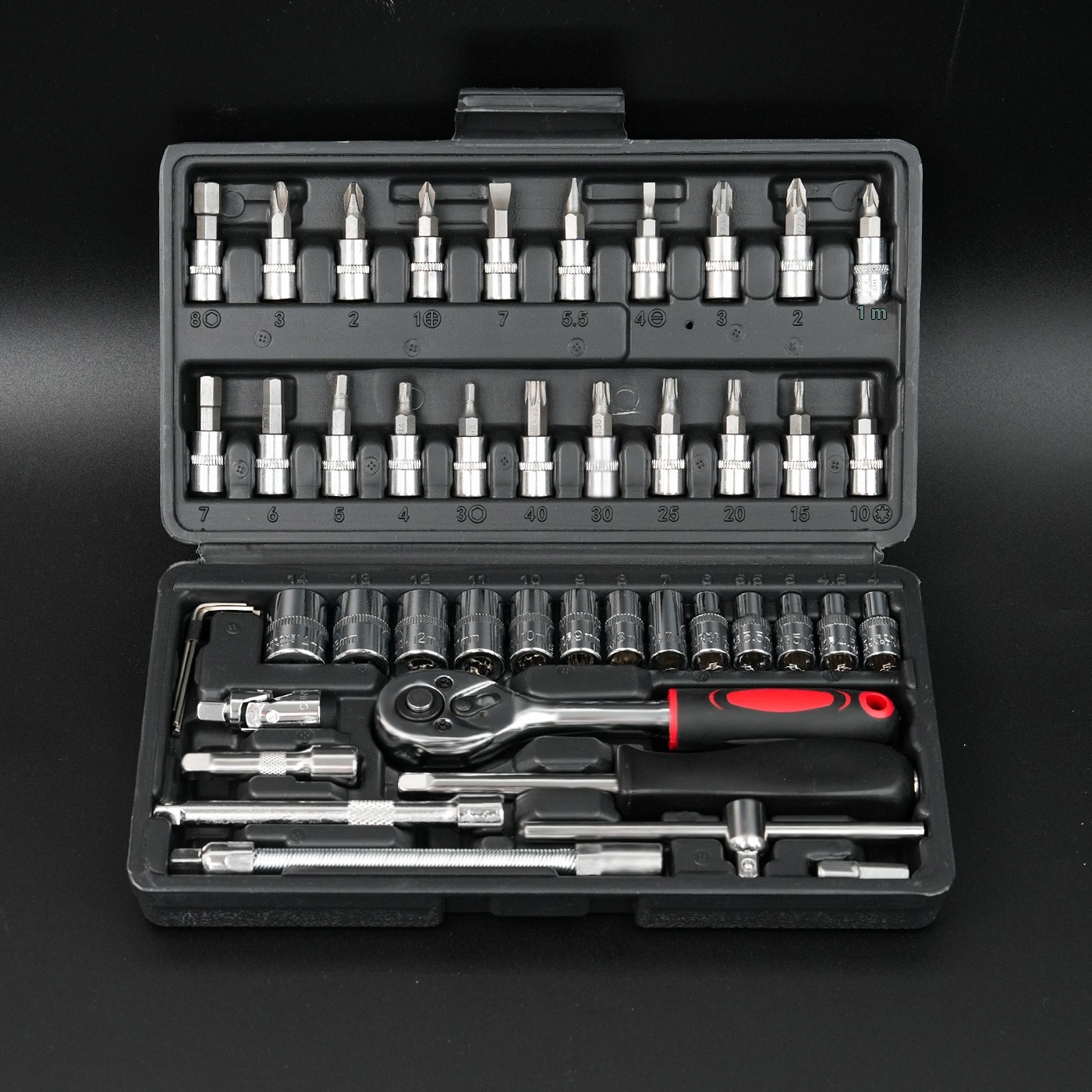 46-piece Set Of Car,Motorcycle And Electric Vehicle Repair Household Socket Screwdriver Multi-function Combination Tool Set