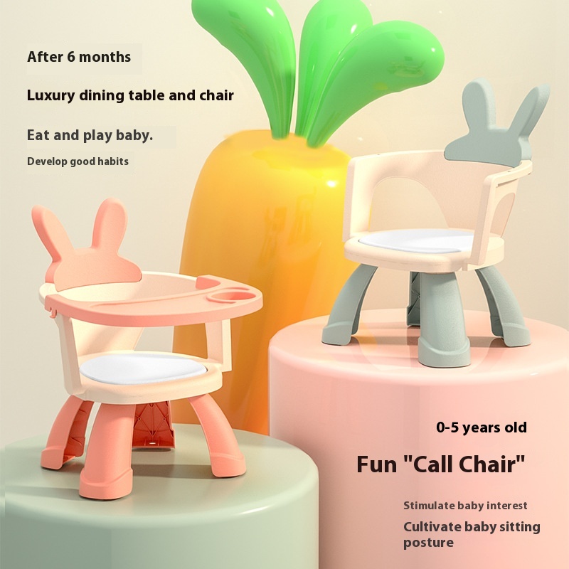 Children's Dining Chair Multifunctional Chair With Dining Tray Baby Dining Chair Children's Stool Children's Cartoon Stool Plastic