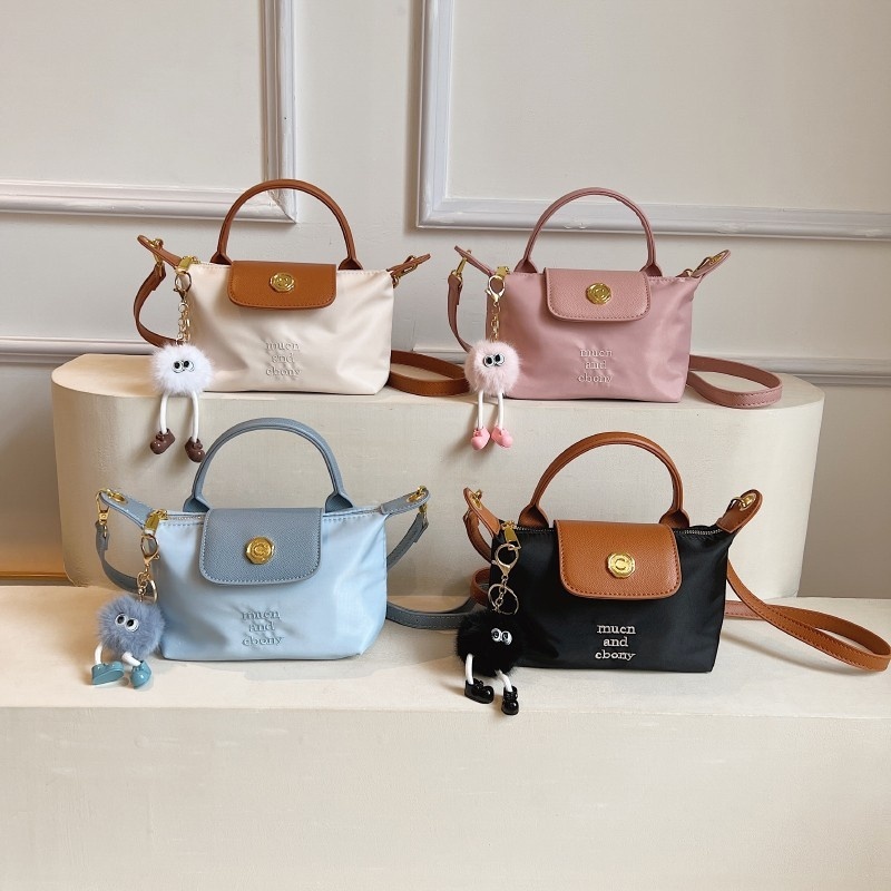 Women's Bag Longxiang Bag MINI Hand Carrying Crossbody Dumpling Bag Mini Mobile Phone Bag Lightweight Dumpling Bag Internet Celebrant