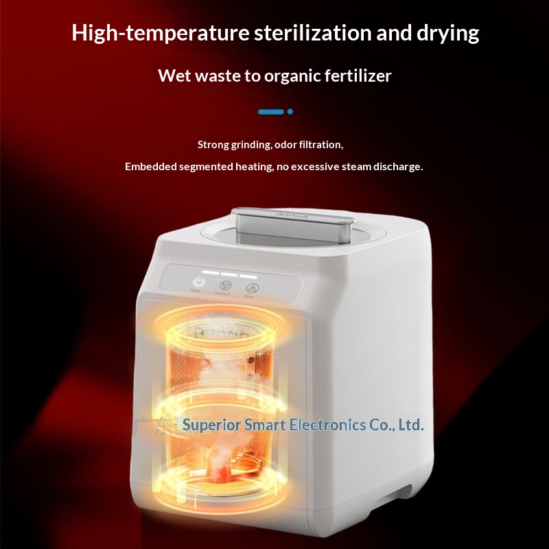 6L Smart Kitchen Food Waste Disposer Crushed And Drying Household Food Compost Machine Kitchen Waste Machine
