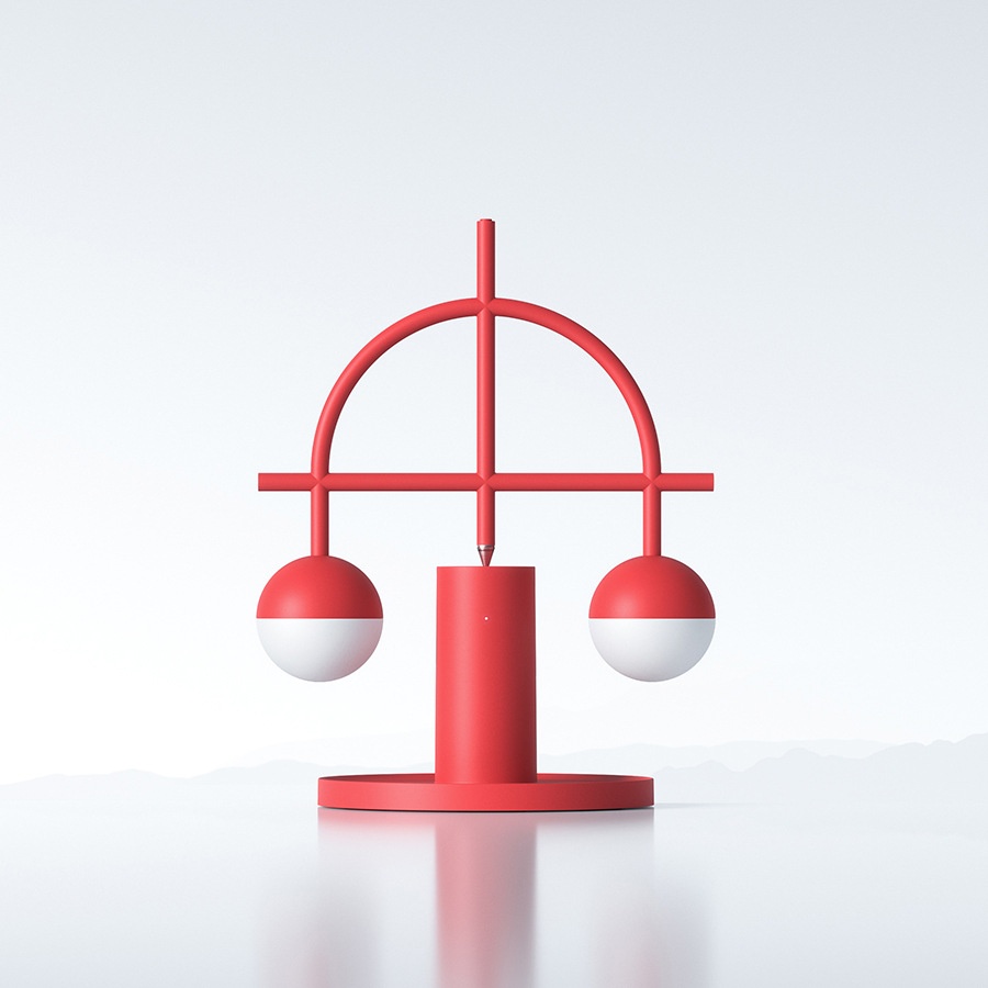 Table Lamp Bedroom Bedside Desktop Atmosphere Lamp Ornaments Creative Personality Art Rotating Balance Lamp Wedding Night Light