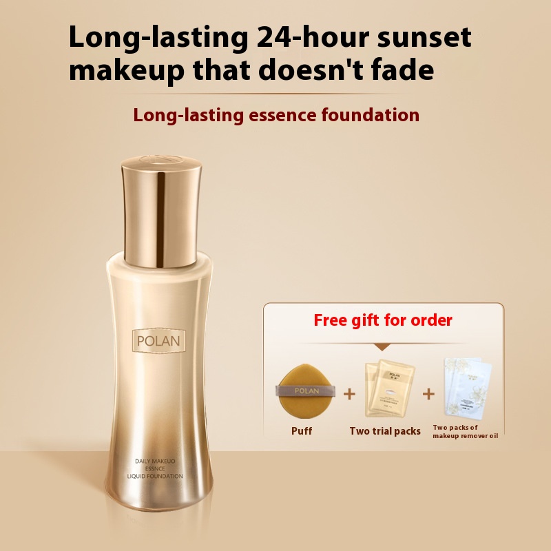XZ Puran Sunset Pure Makeup Foundation Liquid 24 Hours Lasting No Makeup Natural Color Bottle Ivory White