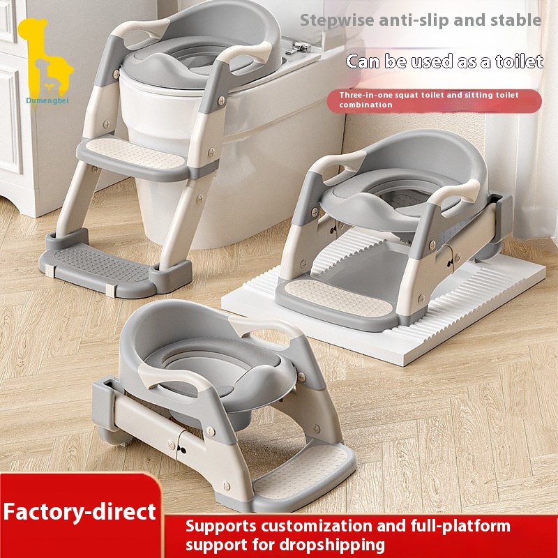 Children's Toilet Toilet Small Baby's Auxiliary Stepped Toilet Portable Foldable Toilet Ladder