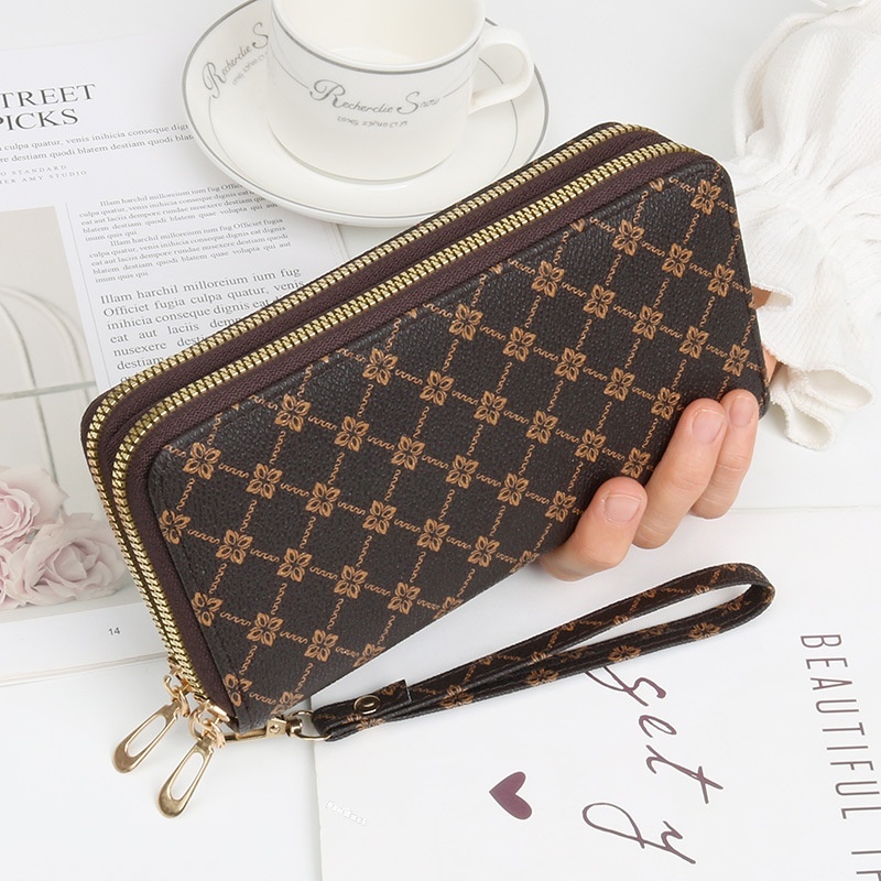 Women's Wallet Long Coin Purse Fashion Double Layer Zipper Bag Large Capacity Wallet Wallet Women's Clutch Bag