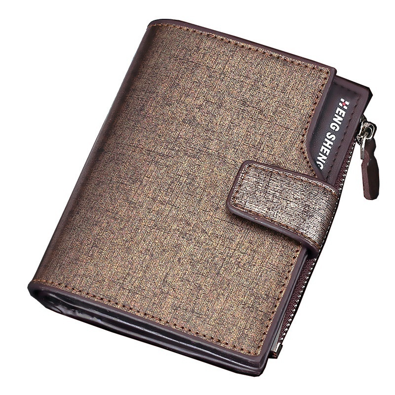 Hengsheng Hengsheng Men's Short Wallet Zipper Wallet Korean Style Men's Wallet Men's Bag Driver's License Bag