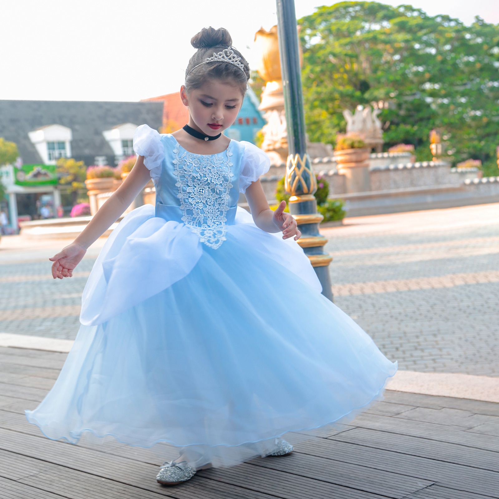 Cinderella Princess Dress Children's Elsa Princess Dress Ice And Snow Performance Costume Halloween Children's Costume