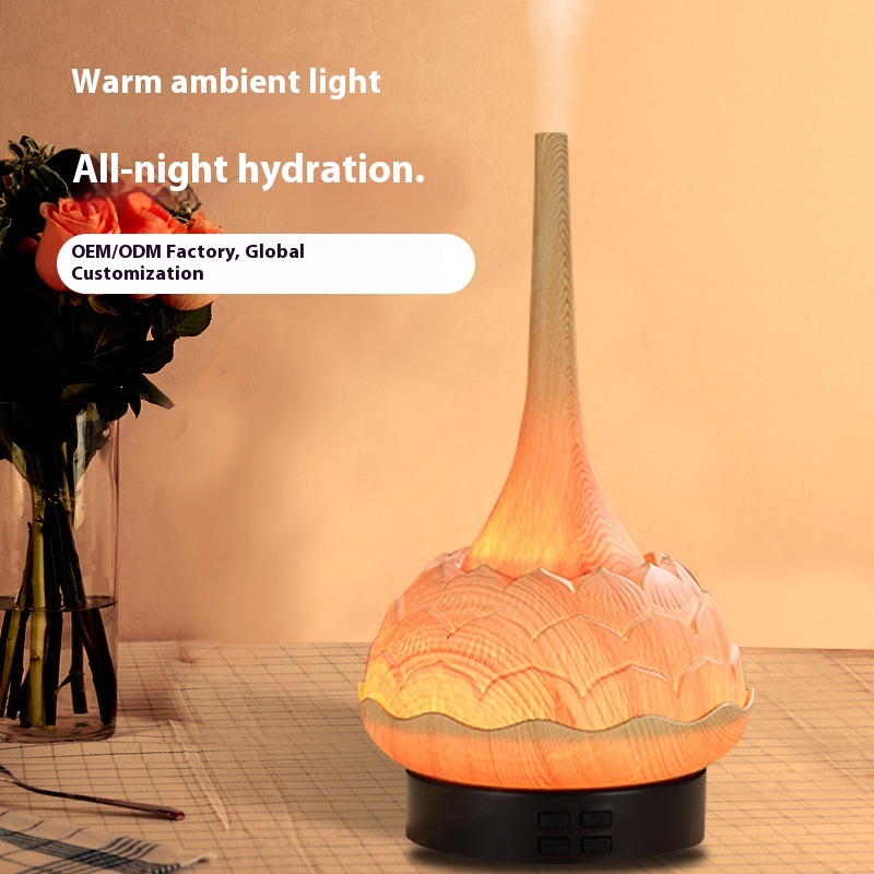Bedroom Wood Grain Desktop Atomization Humidifier Household Fog Volume Music Large Capacity Diffuser