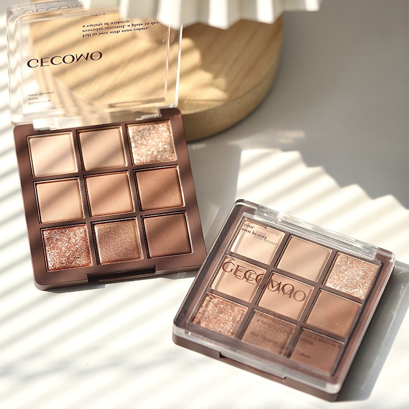 Gymon Nine Color Chocolate Eyeshadow Plate Matte Earth Color Brightening Pearlescent Pure Silkworm Sleeping Novice Eyeshadow Integrated Plate