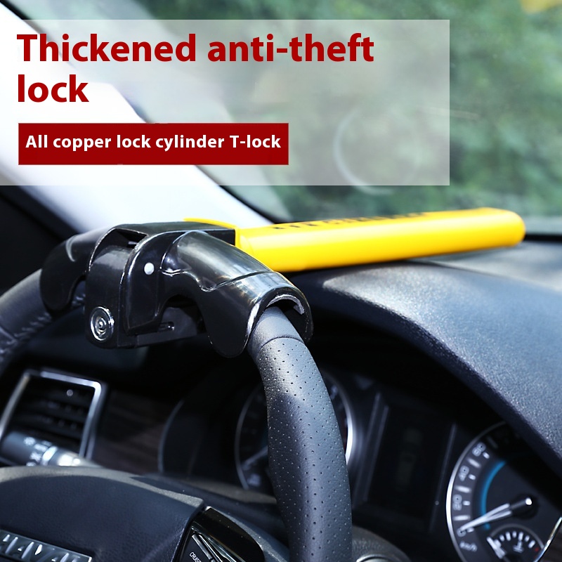 Car Steering Wheel Lock,Car Steering Wheel Anti-theft Lock,T-type Lock,Multiple Specifications,With Or Without Words,Lock For Distribution