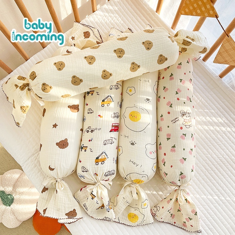 Baby Candy Pillow Cylindrical Pillow Long Strip Pillow Anti-choking Milk Clamp Leg Side Sleeping Gauze Pillow Removable And Washable Pillow