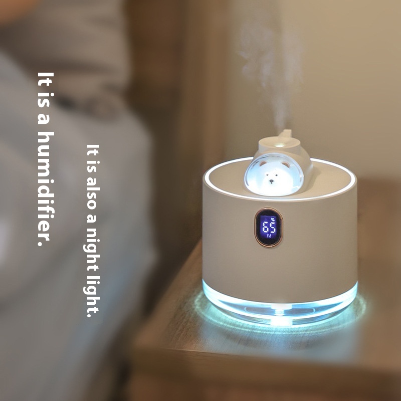 Spaceship Humidifier Mini Cute Pet Usb Home Bedroom Desktop Silent Night Light Large Fog Humidifier