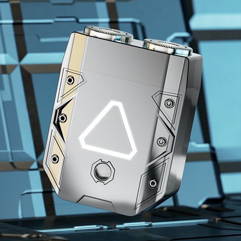 Portable Mecha Type Electric Shaver Men's Shaver Rechargeable Full Body Washable Mini Double Head Beard Shaver